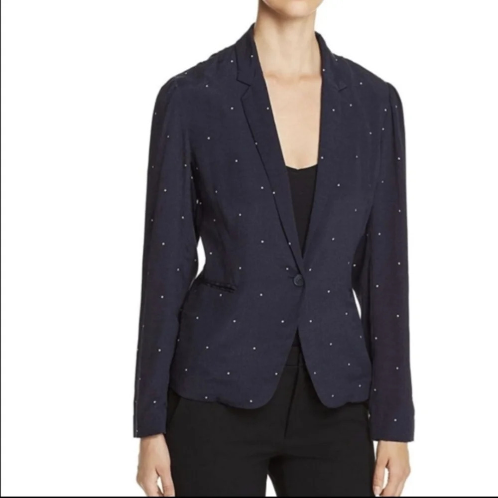 NWT Vince Camuto Navy Polka Dot Soho‎ Pindot Blazer